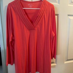 NWOT Kim Rogers Coral Top Sz XL